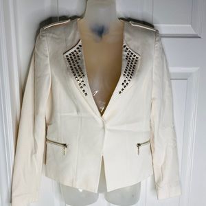 H & M Cream Studded Blazer